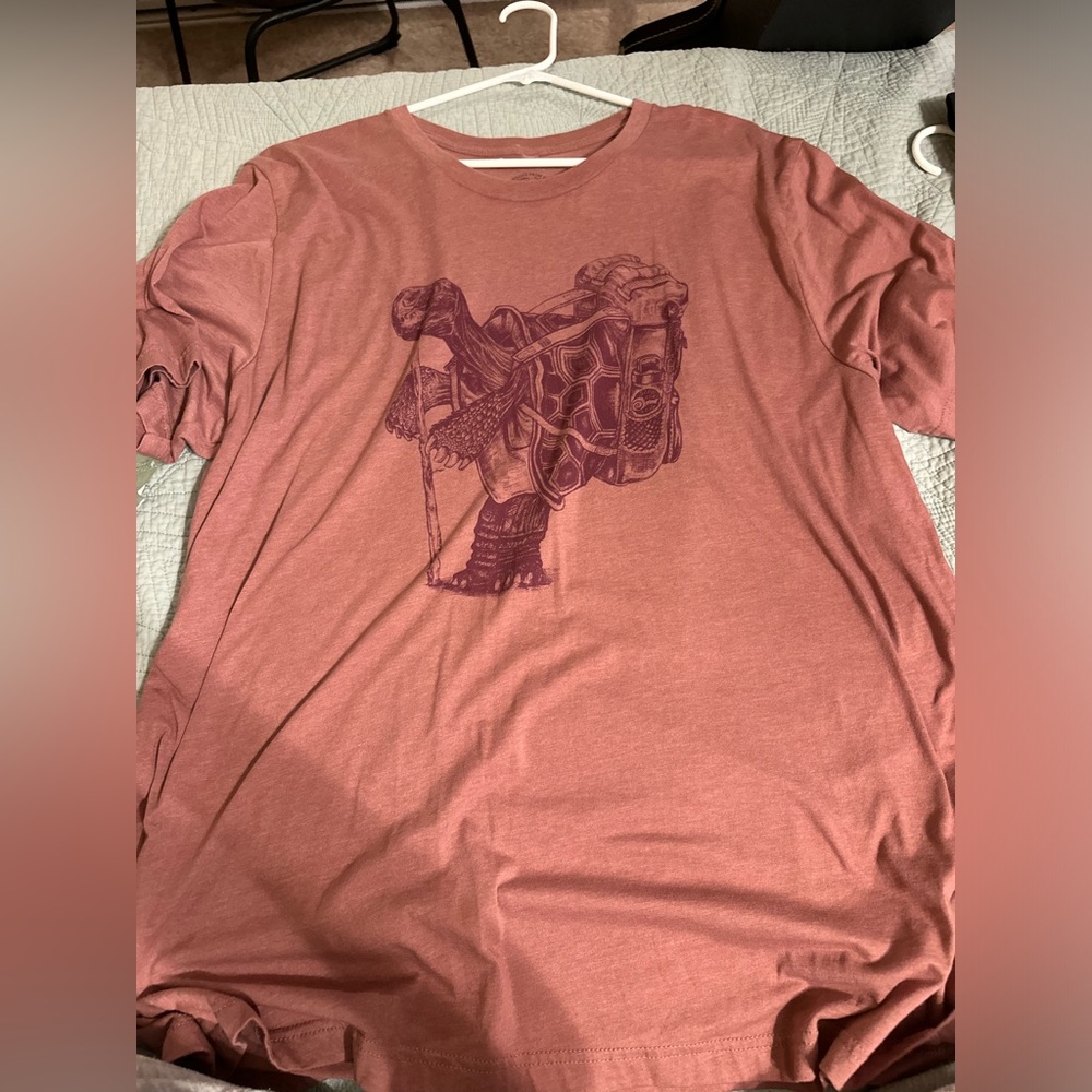 Men's Graphic T-Shirt in Rust Red